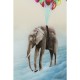 Quadro de vidro Balloon Elephant 100x150 cm