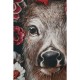 Quadro em tela Deer in Flower 90x140 cm
