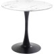 Mesa Schickeria Marble White Black Ø80cm