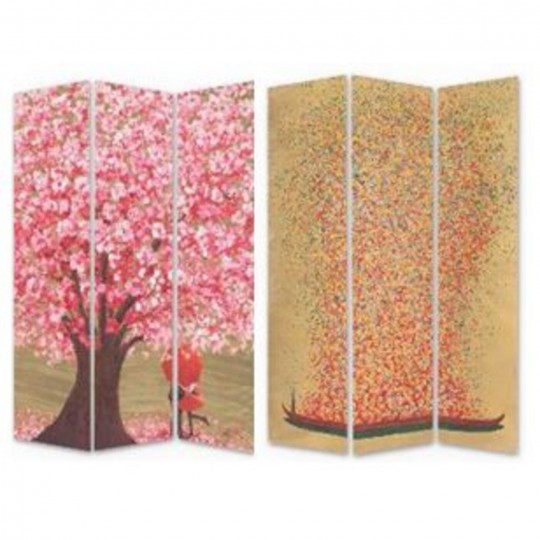 Biombo Flower Couple vs Flower Boat 120x180