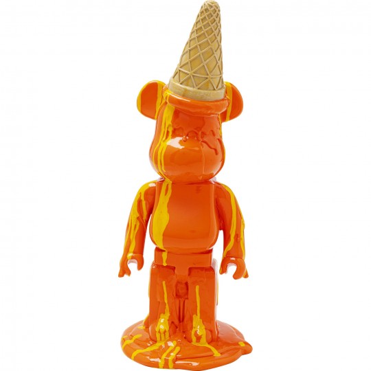 Estatueta decorativa Gelato Bear laranja 40 cm