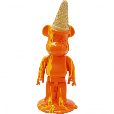 Estatueta decorativa Gelato Bear laranja 40 cm