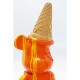 Estatueta decorativa Gelato Bear laranja 40 cm