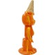 Estatueta decorativa Gelato Bear laranja 40 cm