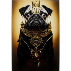 Quadro de vidro Prince Pug 40x60 cm