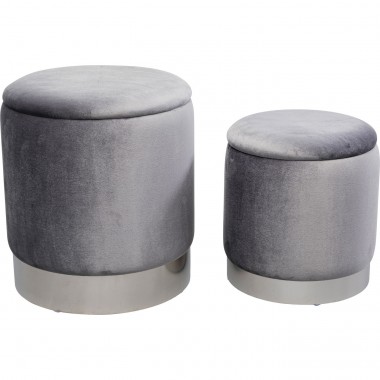 Banco Cherry Storage Grey Silver (conj. 2)