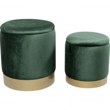 Banco Cherry Storage Dark Green Brass (Conj. 2)