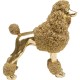 Estatueta Deco Mrs Poodle Gold 34 cm