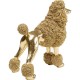 Estatueta Deco Mrs Poodle Gold 34 cm