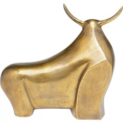 Estatueta decorativa Proud Bull latão 51 cm