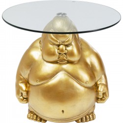 Mesa de canto Monk dourada Ø54 cm