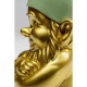 Estatueta decorativa Gnome dourado verde 21 cm