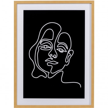 Imagem emoldurada Faccia Arte Woman 60x80 cm