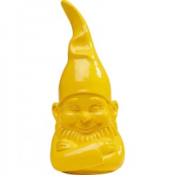 Estatueta decorativa Gnome amarela 21 cm