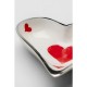 Taça decorativa Hearts Card 15x13 cm