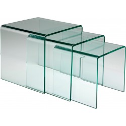 Mesa de Apoio Clear Club Nest (conj.3)-76718 (5)