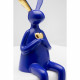 Peça Decorativa Sitting Rabbit Heart Azul 29cm