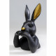 Peça Decorativa Sweet Rabbit Preta 23cm