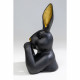 Peça Decorativa Sweet Rabbit Preta 23cm