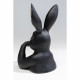 Peça Decorativa Sweet Rabbit Preta 23cm