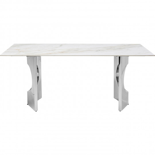 Mesa Eternity Oho cerâmica cromada 180x90cm