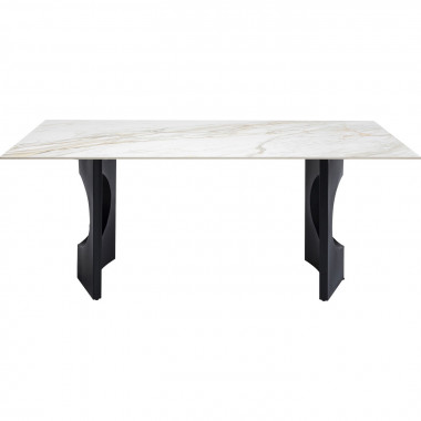 Mesa Eternity Oho preto e branco180x90cm