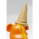 Peça Decorativa Sitting Gelato Bear Laranja 37cm