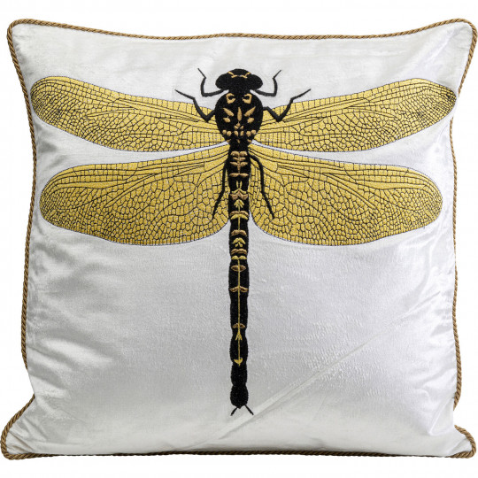 Almofada Glitter Dragonfly branco 40x40cm