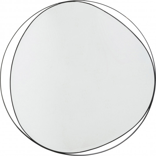 Miroir mural Bonita noir Ø80cm