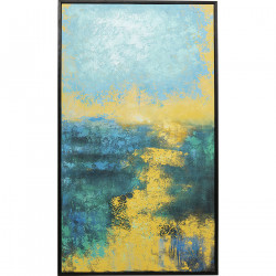 Cuadro lienzo Jardin Azul 125x215cm