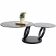 Mesa de centro Beverly Bubble preta 133x80cm