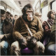 Quadro de Vidro Metro Monkey 60x60cm