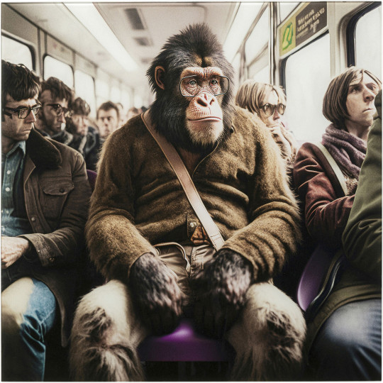 Quadro de Vidro Metro Monkey 60x60cm