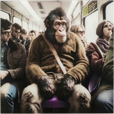 Quadro de Vidro Metro Monkey 60x60cm