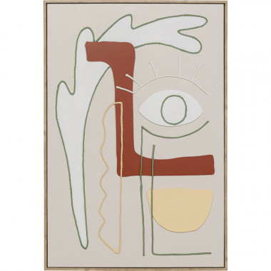 Pintura artística olho esquerdo 62x92cm