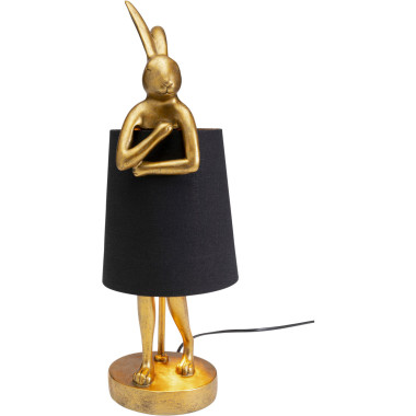 Candeeiro de Mesa Animal Rabbit dourado / preto 50cm