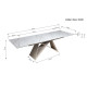 Mesa Extensível Nelly Greige 180(40+40)x90cm