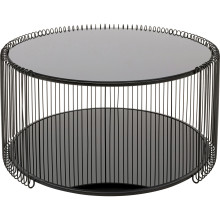 Mesa de centro Wire Double Preto Ø80cm