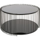 Mesa de centro Wire Double Preto Ø80cm