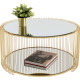 Mesa de centro Wire Double Brass Ø80cm