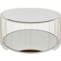 Mesa de centro Wire Double Greige Ø80cm