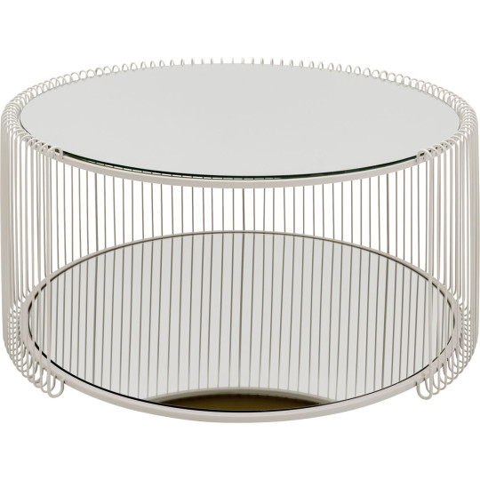 Mesa de centro Wire Double Greige Ø80cm