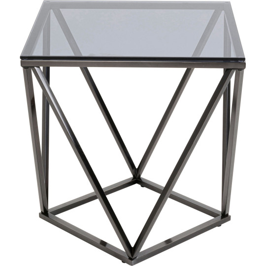 Mesa de apoio Cristallo Grafite 50x50cm