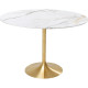 Mesa  Invitation Set Cerâmica Branca Bronze Ø120cm