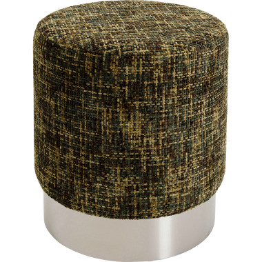 Pufe Berry High Prata Verde Ø39cm