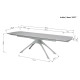 Mesa Extensível Lana Greige 180(40+40)x90cm
