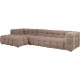Sofá de Canto Salamanca Cinzento Castanho Esquerdo 320cm
