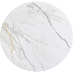 Tampo de mesa Invitation Round Ceramic Branco Ø120cm