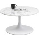 Mesa de centro Schickeria Marble Branco Ø80cm