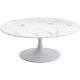 Mesa de centro Schickeria Marble Branco Ø110cm